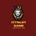 Logo featuring a crowned lion head with the text "177SLOT GAME" and "apkmoney.org" against a maroon background.
