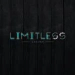 Text "LIMITLESS GAMING" in a futuristic font centered on a dark textured background, conveying a sleek and modern gaming theme.